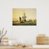 Poster HMS Britannia entrant à Portsmouth, 1835 (Cuisine)