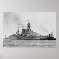 HMS Hood - Vintage Nautical Battlecruiser