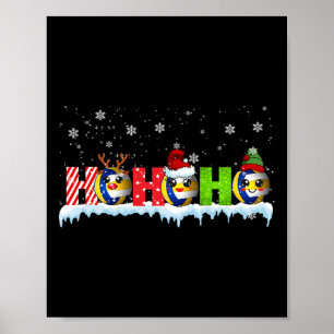 Poster Ho3 Drôle Xmas Reindeer Père Noël Elf Volleyball P