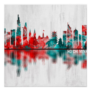 Poster Ho Chi Minh City Vietnam Skyline
