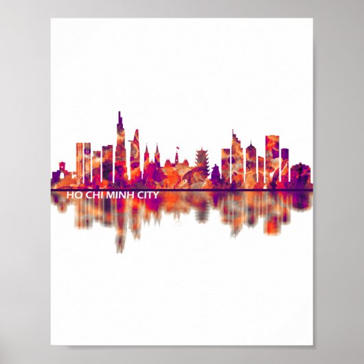 Poster Ho Chi Minh City Vietnam Skyline (Devant)