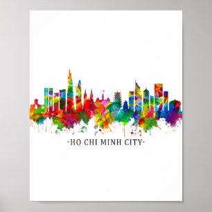 Poster Ho Chi Minh City Vietnam Skyline