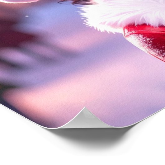 Poster HO HO avec Santa Girl (Coin)