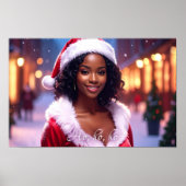 Poster HO HO avec Santa Girl (Devant)