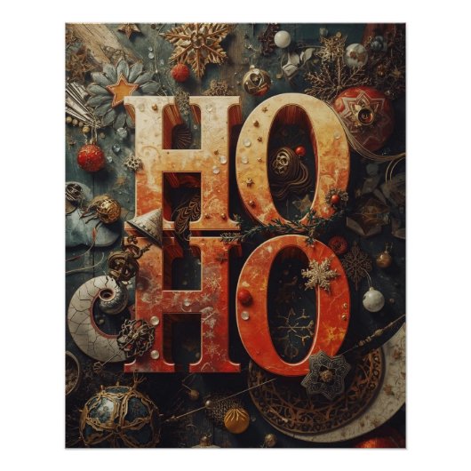 Poster ‘Ho Ho’ Christmas (Devant)