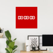 Poster Ho Ho Ho Christmas Cheval (Bureau à domicile)