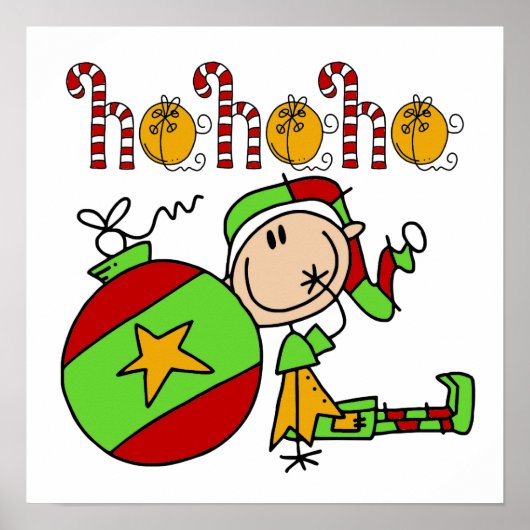 Poster Ho Ho Ho Holiday Elfe (Devant)