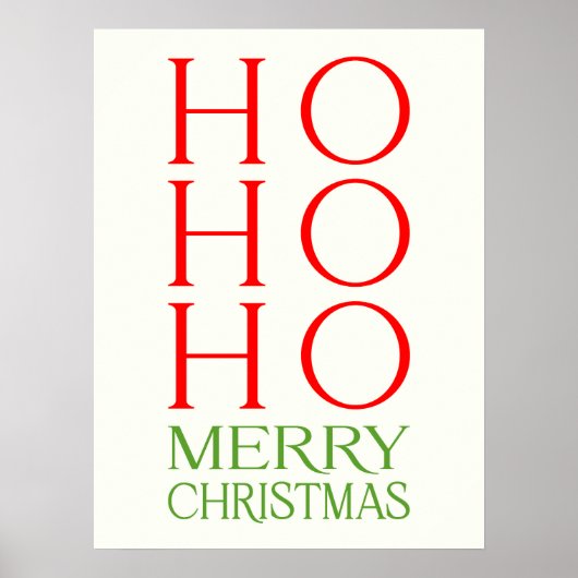 Poster Ho Ho Ho Joyeux Noël (Devant)