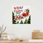 Poster Ho Ho Ho Père Noël (Cuisine)