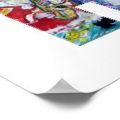 POSTER HO HO PÈRE NOËL MUSICAL NOËL NUIT DE NOËL (Coin)