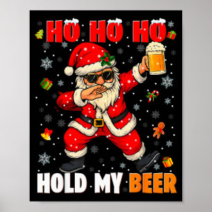 Poster Ho Ho Tenez Mon Verre Cool Dabbing Père Noël Noël