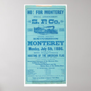 Poster Ho pour Monterey ainsi. Publicité Pacifique