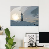 Poster Hoad Monument, Ulverston, John Barrow, phare (Bureau à domicile)