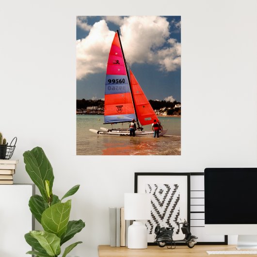 Poster Hobie catamaran prêt à naviguer (Bureau à domicile)