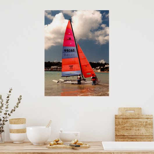 Poster Hobie catamaran prêt à naviguer (Cuisine)