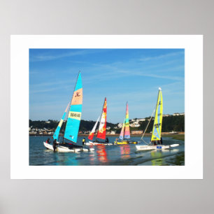 Poster Hobie cats ready to sail