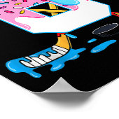 Poster Hockey 8 Years Old Ice Cream Drip 8th Birthday Kid (Coin)