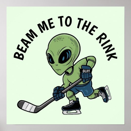 Poster Hockey Alien (Devant)