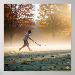 Poster Hockey de campagne d'automne