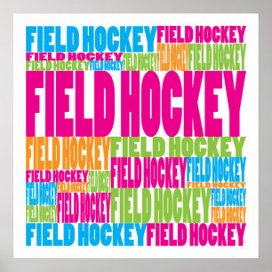 Poster Hockey de champ coloré