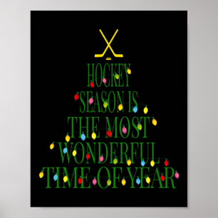 Poster Hockey de Noël amusant - La période la plus mervei