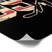 Poster Hockey Drapeau Américain (Coin)
