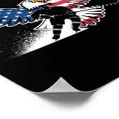 Poster Hockey Drapeau Américain (Coin)