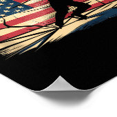 Poster Hockey Drapeau Américain (Coin)