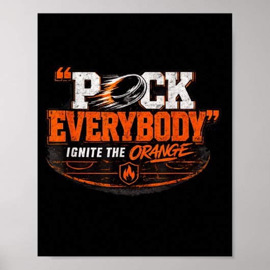 Poster Hockey Enforcer Orange 1 (Devant)