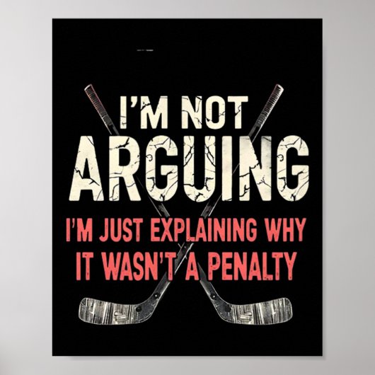 Poster Hockey Explaining Why It Wasn't A Penalty (1)  (Devant)
