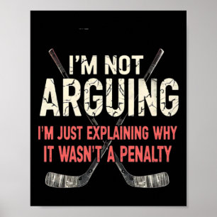 Poster Hockey Expliquant Pourquoi Ce N'était Pas Une Péna