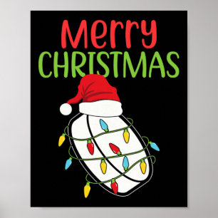 Poster Hockey Fun Noël Sport Noël Ile Hockey Xm