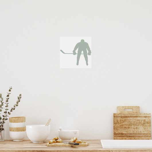 Poster Hockey gris cendré (Cuisine)