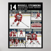 Poster Hockey High School Senior 7 Photo Collage (Devant)