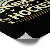 Poster Hockey. Juste Une Fille Qui Aime Le Soleil Et Le H (Coin)