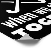 Poster Hockey : La vie est meilleure quand on reste ensem (Coin)