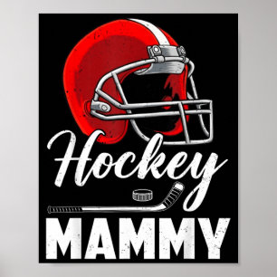 Poster Hockey Maman Joueur de Hockey Famille Assortie