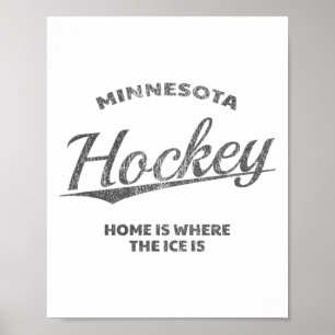 Poster Hockey Minnesota, La maison est là où se trouve la