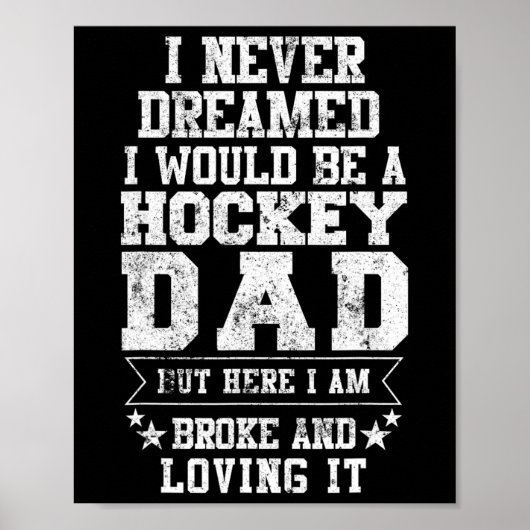 Poster Hockey Papa Fun Fête des pères Tee Dads Cadeau (Devant)