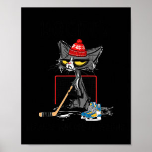 Poster Hockey Parce Que Le Meurtre Est Mauvais Drôle Chat