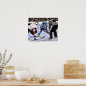 Poster Hockey Players and Referee Face Off (Cuisine)