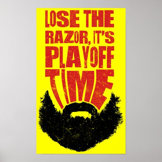 Poster Hockey Playoff Beard (Devant)