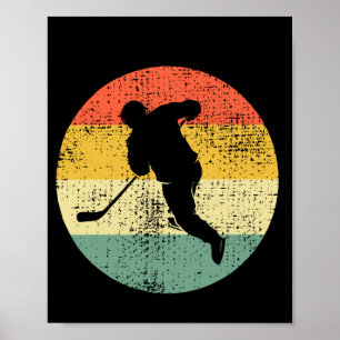 Poster Hockey rétro style vintage pour le hockey