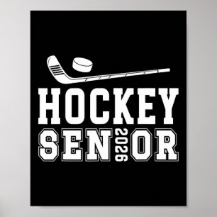 Poster Hockey Senior 2026 Diplômé Hockey sur Glace Senior