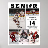 Poster Hockey Senior Night 5 Photo Collage (Devant)