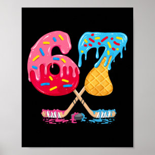 Poster Hockey Six Seven Drip 67 Mème de hockey sur glace