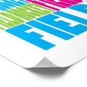 Poster Hockey sur gazon coloré (Coin)