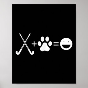 Poster Hockey sur gazon Dog Paw Bonheur - Hockey sur gazo