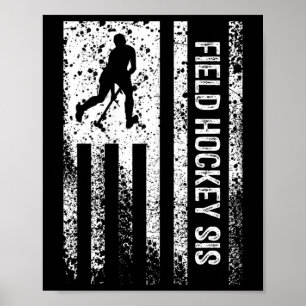 Poster Hockey sur gazon Sœur en détresse Vintage Amérique