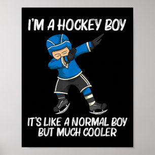 Poster Hockey sur glace drôle pour garçons enfants patino